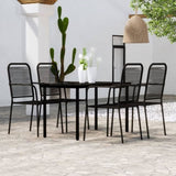 5 Piece Garden Dining Set Black 3099139