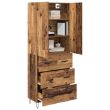 Highboard with Drawer 2 pcs Old Wood Engineered Wood 3415780