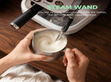 Bean to Cup Coffee Machine, Espresso Machine with Integrated Bean Grinder & Steam Wand, White T3398P550308