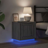 Bedside Cabinet 2 pcs Grey 44 x 34.5 x 45 cm Engineered Wood 869573