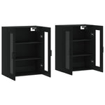 Wall Mounted Cabinets 2 pcs Black Engineered Wood 3197938