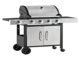 Gas Barbecue Grill 41 Burner Garden Smoker BBQ Trolley w/ Side Burner Warming Rack Side Shelves T3398P315386