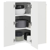Wall Corner Cabinet LUCCA High Gloss White 57 x 57 x 80 cm 885079