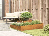 Garden Planter Brown 100 x 100 x 50 cm Weathering Steel 873591