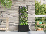 Garden Planter Black 40 x 40 x 143 cm Plastic 42002836
