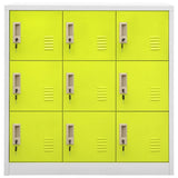Locker Cabinets 2 pcs Light Grey and Green 90x45x92.5 cm Steel 3095242