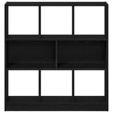 Book Cabinet Black Oak 97.5x29.5x100 cm Engineered Wood 862403