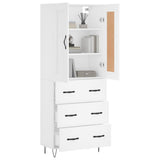 Highboard White 69.5x34x180 cm Engineered Wood 3199777