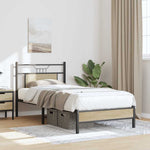 Bed Frame without Mattress Sonoma Oak 80x200 cm Engineered Wood 4106935