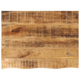 Table Top 90x60x2.5 cm Live Edge Solid Wood Rough Mango 370357