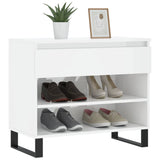 Shoe Cabinet High Gloss White 70x36x60 cm Engineered Wood 831446