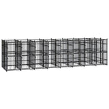 Outdoor Dog Kennel Steel 14.75 m 3097943