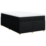 Box Spring Bed with Mattress Black 120x200 cm Fabric 3285368