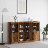 LED Sideboard Old Wood 163 x 37 x 100 cm Engineered Wood 3333121