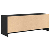 TV Cabinet Black Oak 102x30x37,5 cm Engineered Wood 862411