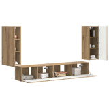 TV Cabinet Set 4 pcs Artisan Oak Engineered Wood 3409167