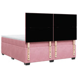 Box Spring Bed with Mattress Pink 200x200 cm Velvet 3291001