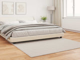 Anti-Slip Faux Rabbit Fur Rug OLITE Beige 160 x 160 cm 42021642