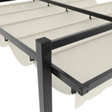 Garden Gazebo with Retractable Roof Cream 3x3 m Aluminium 4003968