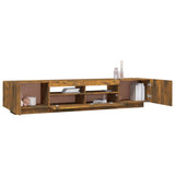 2 Piece TV Cabinet Set with LED Lights Smoked Oak Engineered Wood 3120170