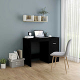 801797 Desk Black 100x50x76 cm Engineered Wood