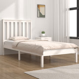 Bed Frame without Mattress White Solid Wood Small Single 3103804