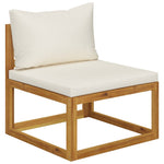 ZNTS 12 Piece Garden Lounge Set with Cushions Solid Wood Acacia 3098676