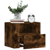 ZNTS Wall-mounted Bedside Cabinets 2 pcs Smoked Oak 45x30x35 cm 848320