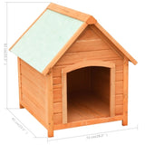 ZNTS Dog House Solid Pine & Fir Wood 72x85x82 cm 170639