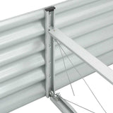 Garden Raised Bed 400x80x44 cm Galvanised Steel Silver 45516