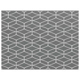 Outdoor Rug Geometric ARAKIL Grey and White 300 x 250 cm 42003468
