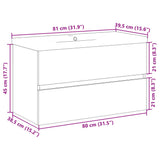 Sink Cabinet with Built-in Basin Artisan Oak 3328924