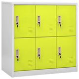 Locker Cabinets 2 pcs Light Grey and Green 90x45x92.5 cm Steel 3095234