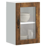 Kitchen Wall Cabinet with Glass Door Porto Smoked Oak 854012