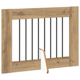 Dog Gate with Stands 6 pcs Artisan Oak 80 x 60 cm 892144