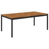 Garden Dinner Table Natural and Black 196 x 100.5 x 75 cm 3394419