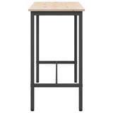 Table Natural 100 x 50 x 91 cm Engineered Wood and Steel 873780