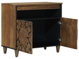 Sideboard with Storage Brown 60 x 33.5 x 75 cm Solid Mango Wood 4018357