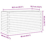 Garden Planter 90x40x46 cm Impregnated Wood Pine 3282448