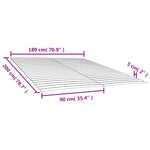 Bed Slats Replacements with 48 Slats 2 pcs 90x200 cm 3203725