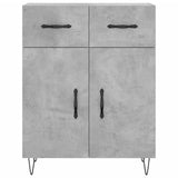 Highboard Concrete Grey 69.5x34x180 cm Engineered Wood 3198181