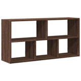 Wall Shelf Brown Oak 100x25x50 cm Engineered Wood 853278