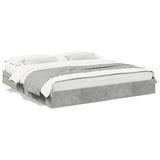 Bed Frame with Drawers without Mattress Concrete Grey 200x200 cm 3280632