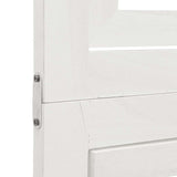 Room Divider 3 Panels White Solid Wood Paulownia 358687