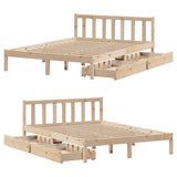 Bed Frame without Mattress 160x200 cm Solid Wood Pine 3301479