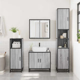 Bathroom Mirror Cabinet Grey Sonoma 65x20x60 cm Engineered Wood 849257