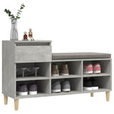 Shoe Cabinet Concrete Grey 102x36x60 cm Engineered Wood 821208