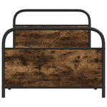 Bed Frame Without Mattress 107x203 cm Smoked Oak Engineered Wood 4100223