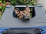 Folding Dog Bike Trailer Pet Cart Carrier for Bicycle Travel in Steel Frame with Hitch Coupler T3398P349566