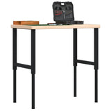 Workbench 100x60x cm Solid Wood Oak Rectangular 3309679